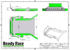 Here is the drawing and how it fits to the chassis