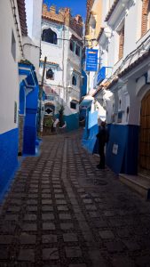 blue streets in the towns