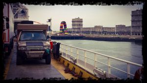 range rover overlander 4x4 on portsmouth ferry