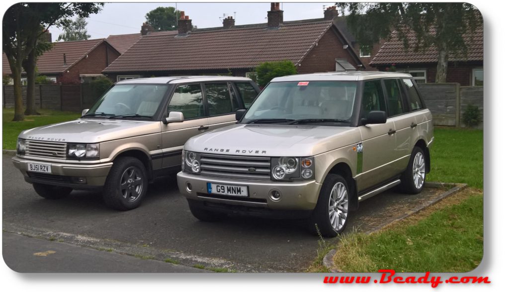 P38 and L322 in gold range rovers