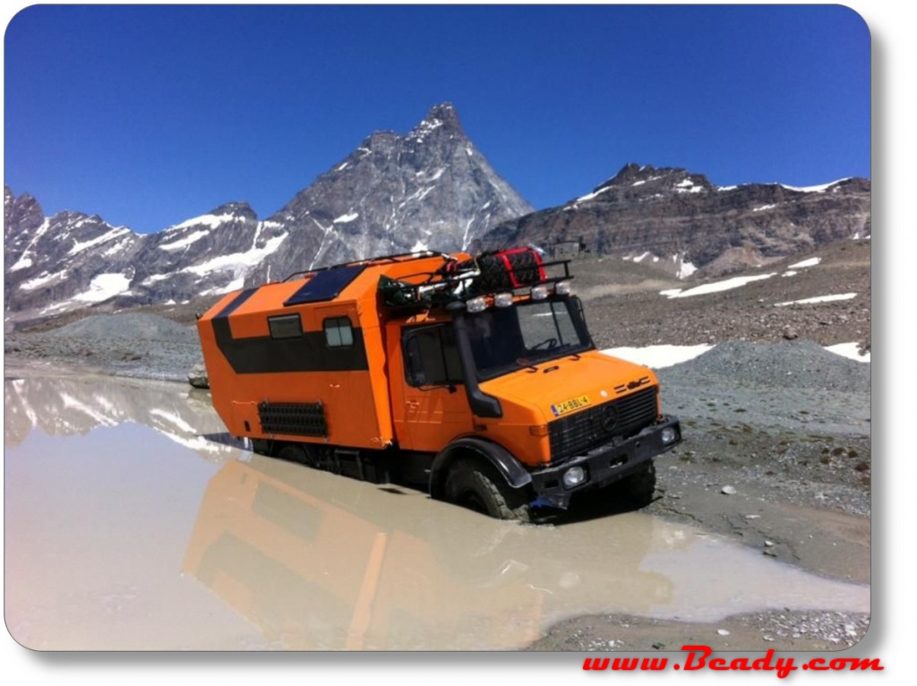 Unimog stuck in water