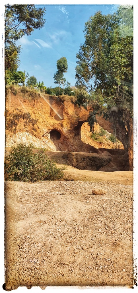 quarry dug by child workers in Uganda