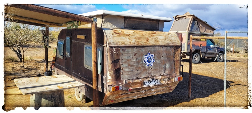 dogger entertains in a caravan at Tanka camp