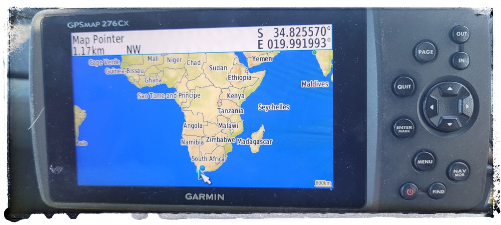 gps showing most southerly point of africa