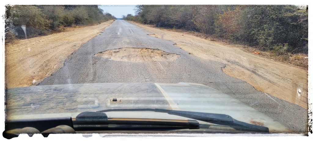 pot holed roads in Zambia