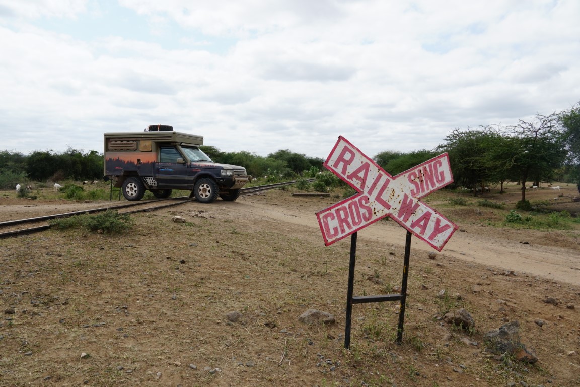 remote railway crossing in darkest africa