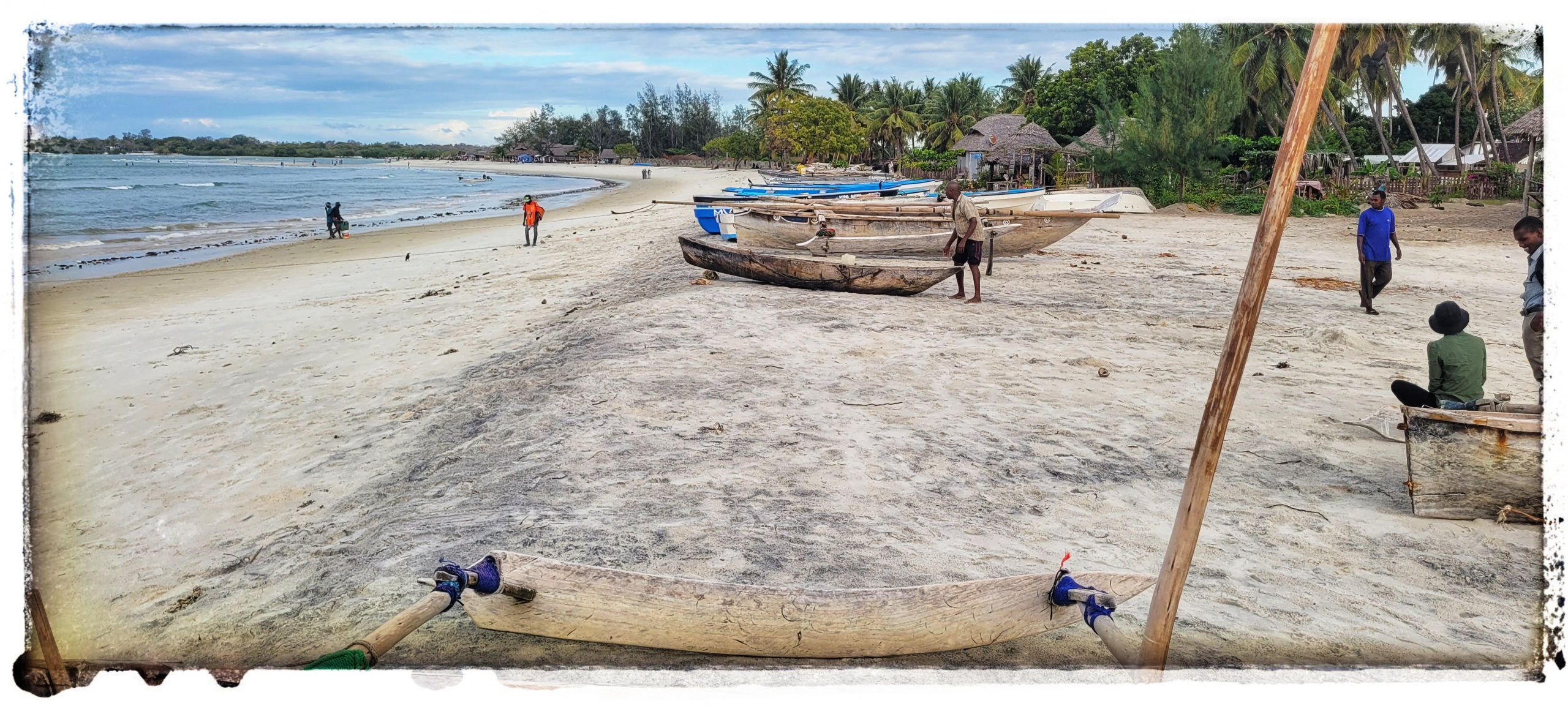 Campsites on the Indian ocean.