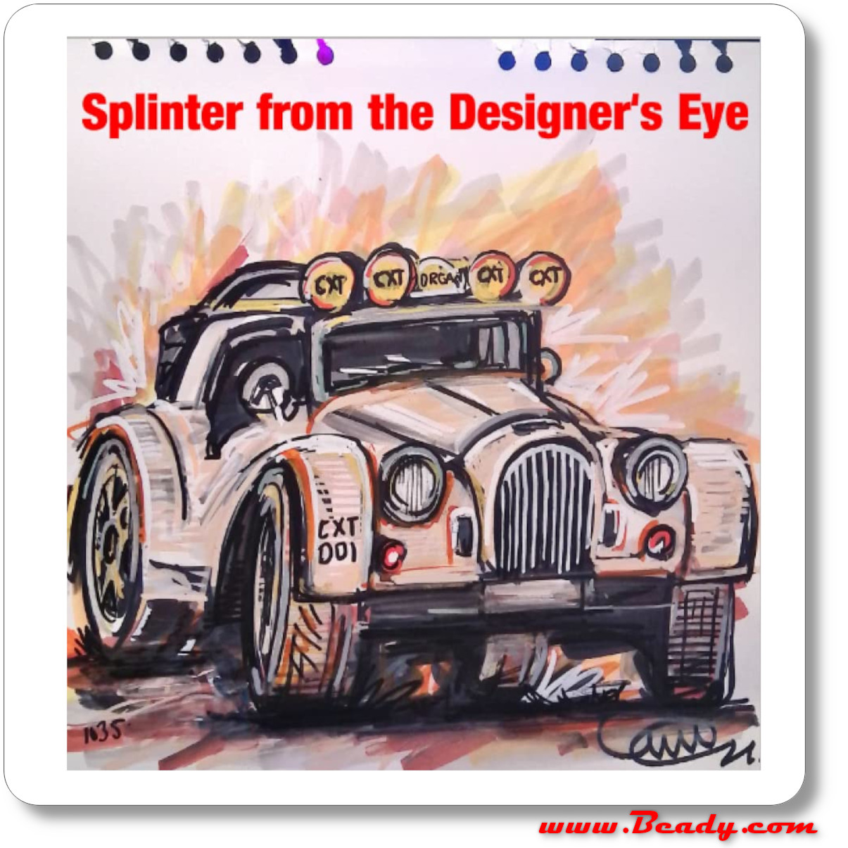 Splinter from the designers eye. The book